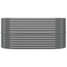 Lit surélevé de jardin Acier enduit de poudre 152x80x68 cm gris 