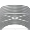 Lit surélevé de jardin Acier enduit de poudre 152x80x68 cm gris 