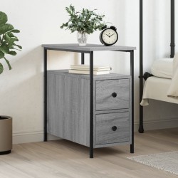 Table de chevet sonoma gris 30x60x60 cm bois d'ingénierie 