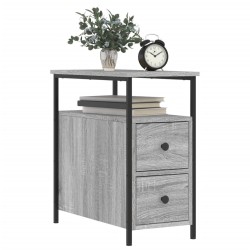 Table de chevet sonoma gris 30x60x60 cm bois d'ingénierie 
