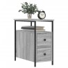 Table de chevet sonoma gris 30x60x60 cm bois d'ingénierie 
