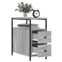 Table de chevet sonoma gris 30x60x60 cm bois d'ingénierie 