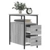 Table de chevet sonoma gris 30x60x60 cm bois d'ingénierie 