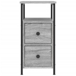 Table de chevet sonoma gris 30x60x60 cm bois d'ingénierie 