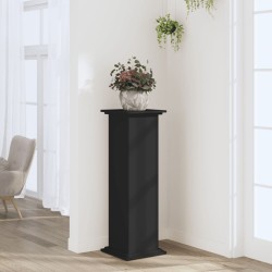 Support pour plantes noir 33x33x100 cm bois d'ingénierie 