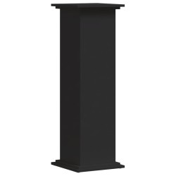 Support pour plantes noir 33x33x100 cm bois d'ingénierie 