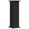 Support pour plantes noir 33x33x100 cm bois d'ingénierie 