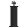 Support pour plantes noir 33x33x100 cm bois d'ingénierie 