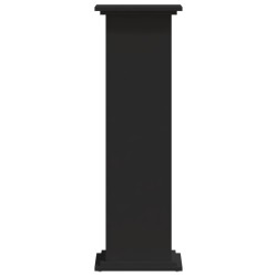 Support pour plantes noir 33x33x100 cm bois d'ingénierie 