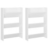 Armoires à chaussures murales 2 pcs Blanc 60x18x90 cm Aggloméré 