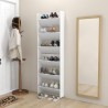 Armoires à chaussures murales 2 pcs Blanc 60x18x90 cm Aggloméré 