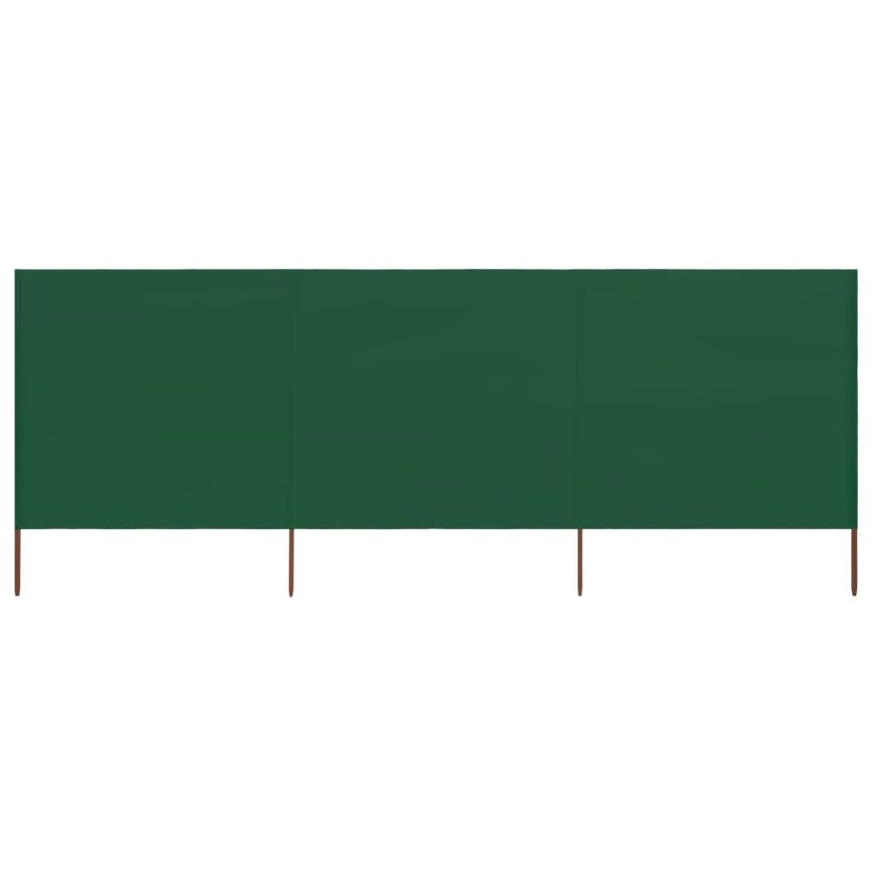 Paravent 3 panneaux Tissu 400 x 160 cm Vert 