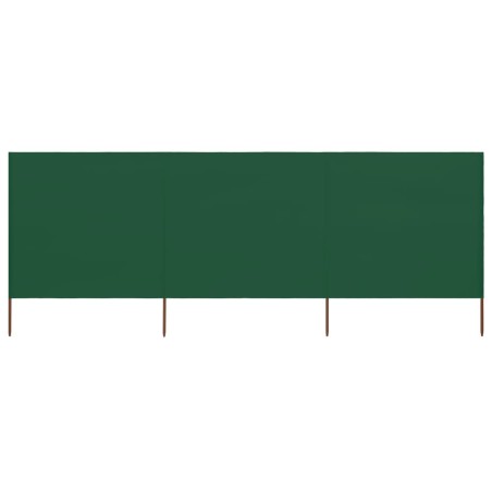 Paravent 3 panneaux Tissu 400 x 160 cm Vert 
