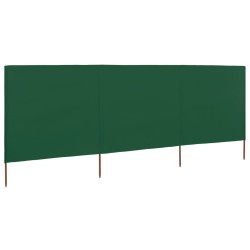 Paravent 3 panneaux Tissu 400 x 160 cm Vert 