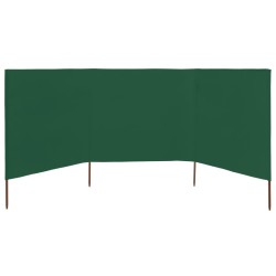 Paravent 3 panneaux Tissu 400 x 160 cm Vert 
