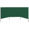 Paravent 3 panneaux Tissu 400 x 160 cm Vert 