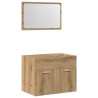 Ensemble de meubles salle de bain 2 pcs bois d'ingénierie 