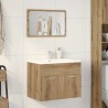 Ensemble de meubles salle de bain 2 pcs bois d'ingénierie 