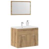 Ensemble de meubles salle de bain 2 pcs bois d'ingénierie 