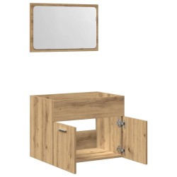 Ensemble de meubles salle de bain 2 pcs bois d'ingénierie 