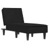 Chaise longue noir velours 