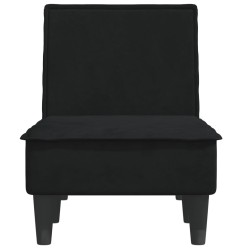 Chaise longue noir velours 