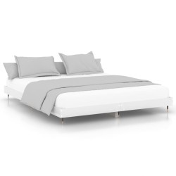 Cadre de lit sans matelas blanc brillant 180x200 cm 