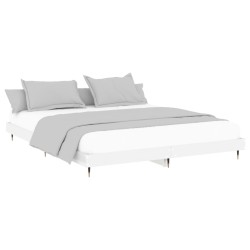 Cadre de lit sans matelas blanc brillant 180x200 cm 
