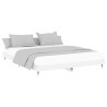 Cadre de lit sans matelas blanc brillant 180x200 cm 