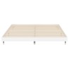 Cadre de lit sans matelas blanc brillant 180x200 cm 
