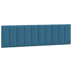 Coussin de tête de lit bleu 180 cm velours 