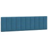 Coussin de tête de lit bleu 180 cm velours 