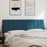 Coussin de tête de lit bleu 180 cm velours 
