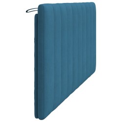 Coussin de tête de lit bleu 180 cm velours 