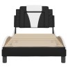 Cadre de lit sans matelas noir et blanc 80x200 cm similicuir 