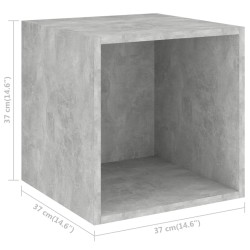 Ensemble de meubles TV 4 pcs Gris béton Bois d'ingénierie 