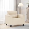 Chaise de canapé beige 60 cm tissu microfibre 