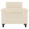 Chaise de canapé beige 60 cm tissu microfibre 