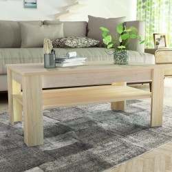 Table basse bois d'ingénierie 110x65x48 cm Chêne 