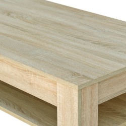 Table basse bois d'ingénierie 110x65x48 cm Chêne 