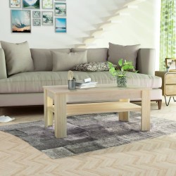 Table basse bois d'ingénierie 110x65x48 cm Chêne 