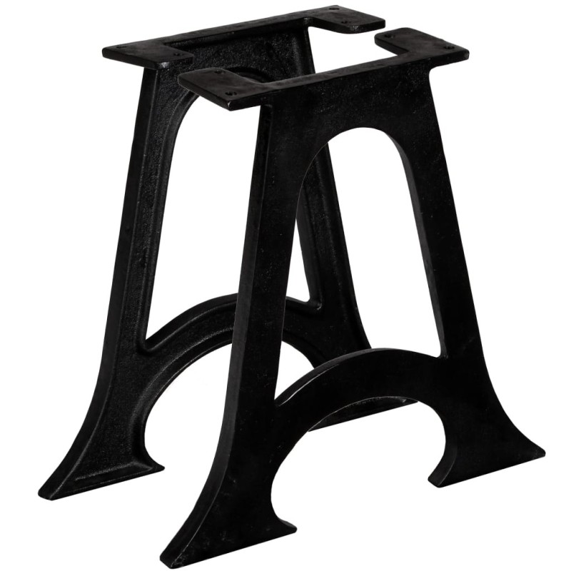 Pied de table base 2 pcs Base voûtée Cadre en A Fonte Pied de table base 2 pcs Base voûtée Cadre en A Fonte
