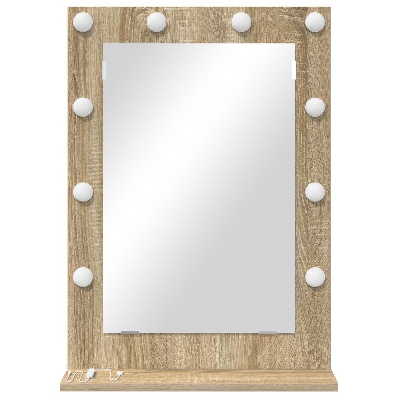 Miroir de vanité Chêne de Sonoma MDF, Verre 70 x 50 x 18 cm 