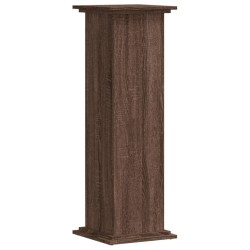 Support pour plantes chêne brun 33x33x100 cm bois d'ingénierie 