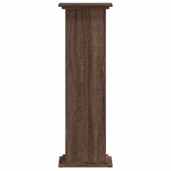 Support pour plantes chêne brun 33x33x100 cm bois d'ingénierie 