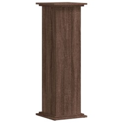 Support pour plantes chêne brun 33x33x100 cm bois d'ingénierie 