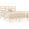 Cadre de lit sans matelas bois massif 135x190 cm 