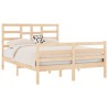 Cadre de lit sans matelas bois massif 135x190 cm 