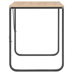 Bureau d'ordinateur Noir et chêne 120x60x73 cm 