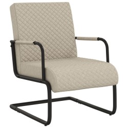 Chaise cantilever Gris clair Similicuir 